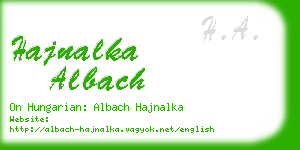 hajnalka albach business card
